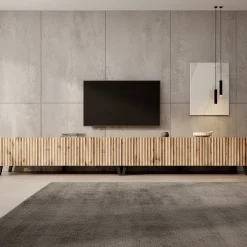 Meubella Tv-meubel Pepinos 2 - Eiken - 300x42x44 Cm