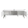 Meubella Tv-meubel Zakari - Beige - 168x39x56 Cm