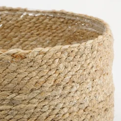 Mica Decorations Atlantic Mand Creme Set Van 2 - H26xd30cm