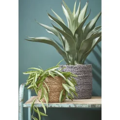 Mica Decorations Atlantic Mand L.bruin Set Van 2 - H20xd20cm