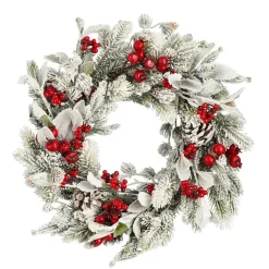 Mica Decorations Belfort Kerstkrans Frosted - D40 Cm