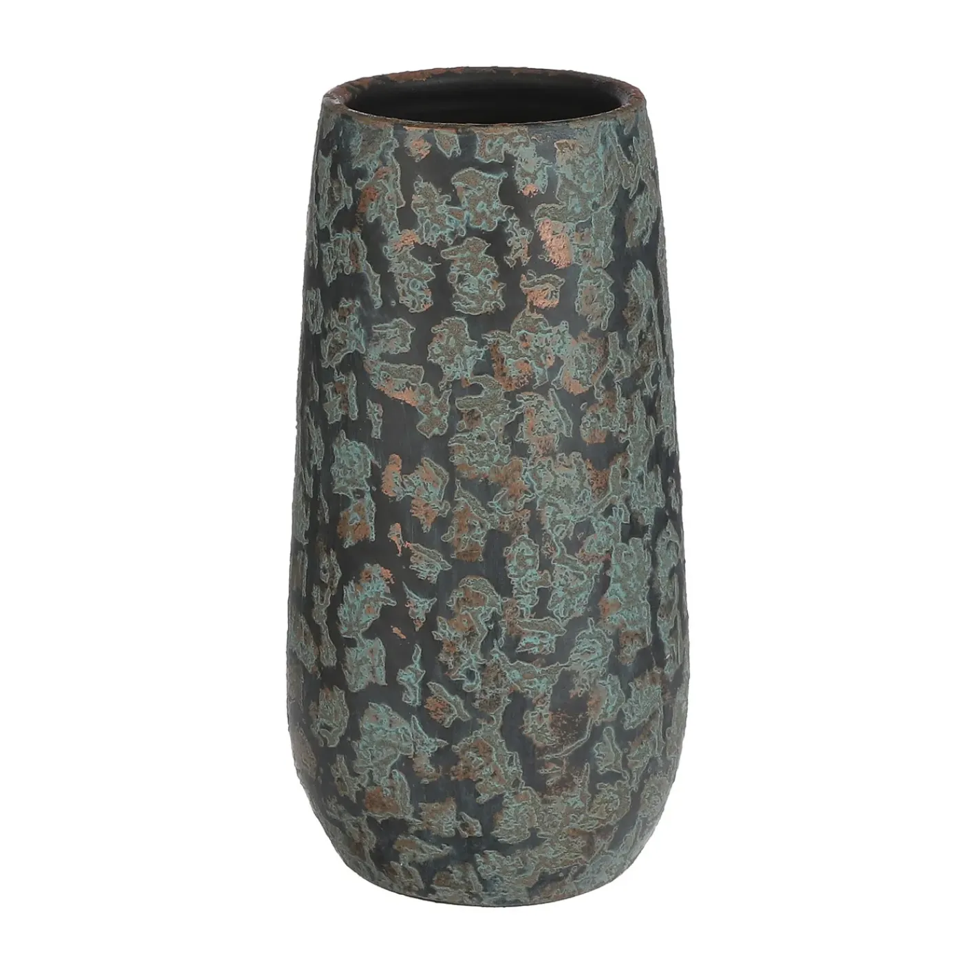 Mica Decorations Bloemenvaas Clemente - 35 X 17 Cm - Groen/koper
