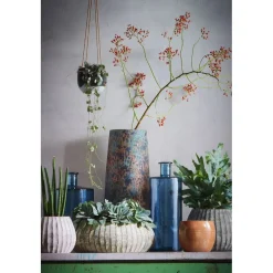 Mica Decorations Bloemenvaas Clemente - 35 X 17 Cm - Groen/koper