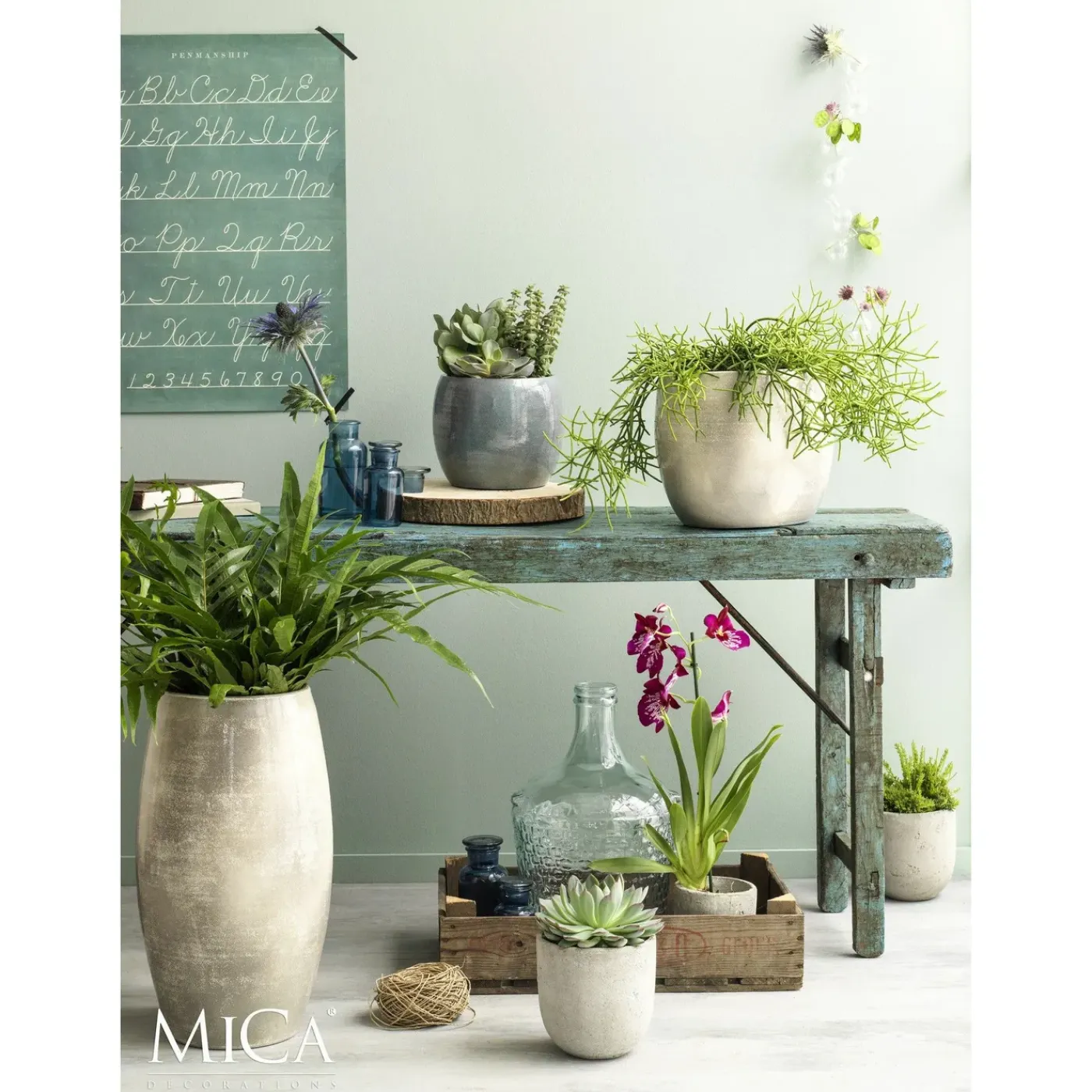 Mica Decorations Bloemenvaas Lester - Wit - Glanzend Keramiek