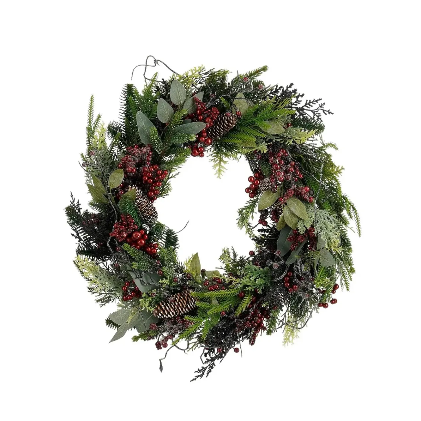 Mica Decorations Bodi Kerstkrans Bordeaux - H13x D50 Cm