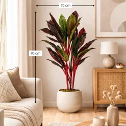 Mica Decorations Cordyline H90 X D70 Cm Rood