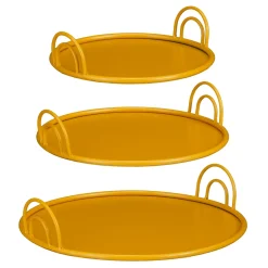 Mica Decorations Dienblad - Set Van 3 - Geel