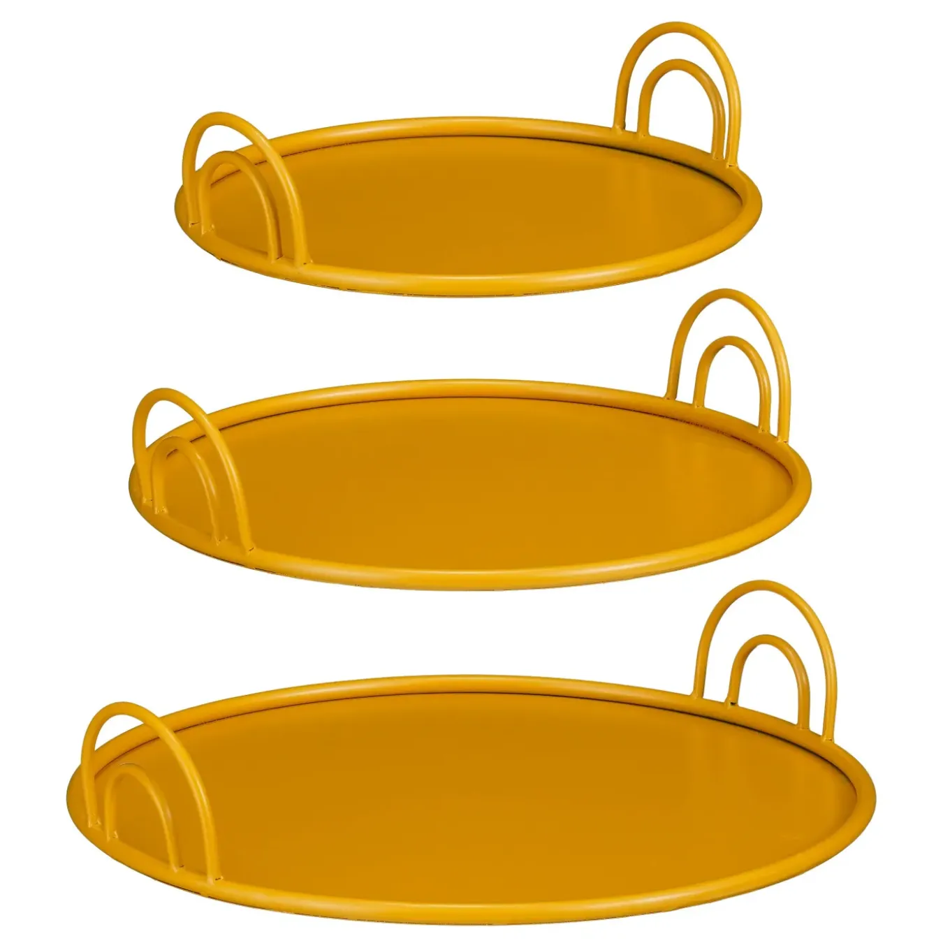 Mica Decorations Dienblad - Set Van 3 - Geel