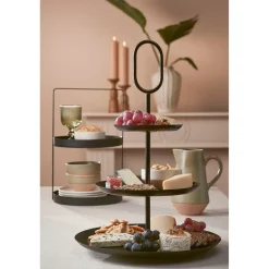 Mica Decorations Etagere Zwart - H41xd25cm