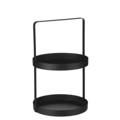 Mica Decorations Etagere Zwart - H41xd25cm