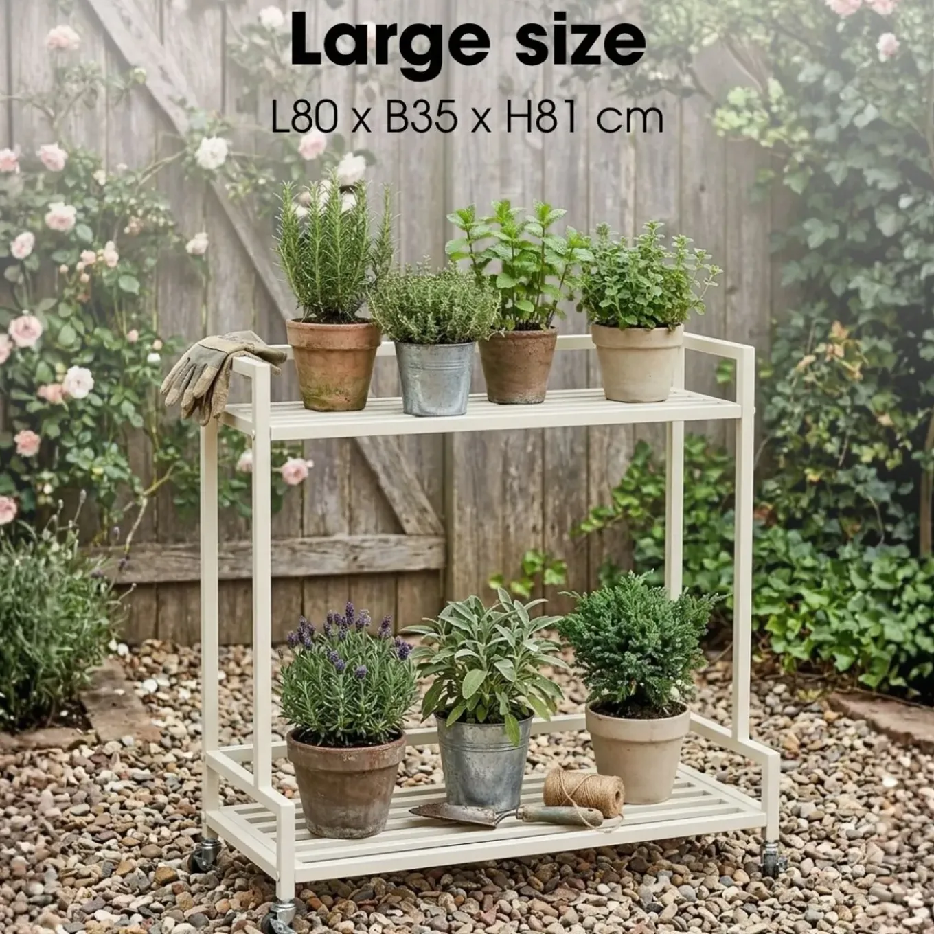 Mica Decorations Greenrax Plantenstandaard 81cm Off White