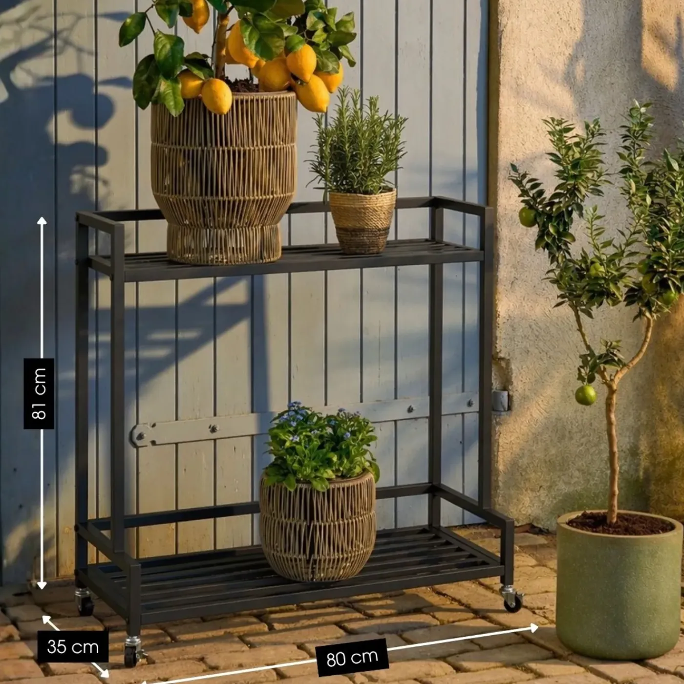 Mica Decorations Greenrax Plantenstandaard 81cm Zwart