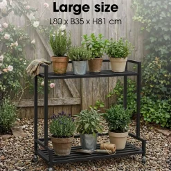 Mica Decorations Greenrax Plantenstandaard 81cm Zwart