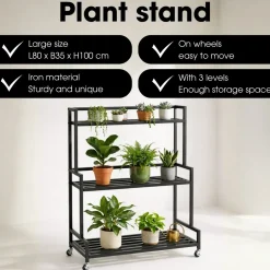 Mica Decorations Greenrax Plantenstandaard 100cm Zwart