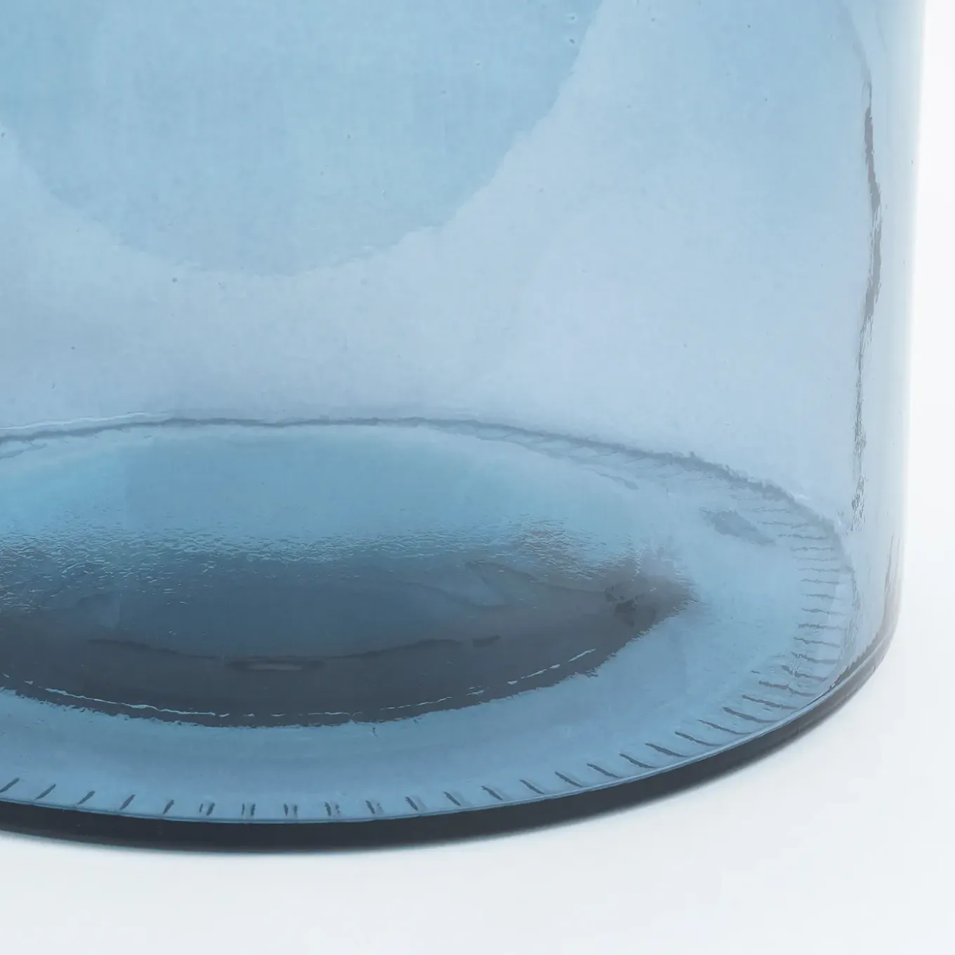 Mica Decorations Guan Fles Glas Blauw - H26xd21cm