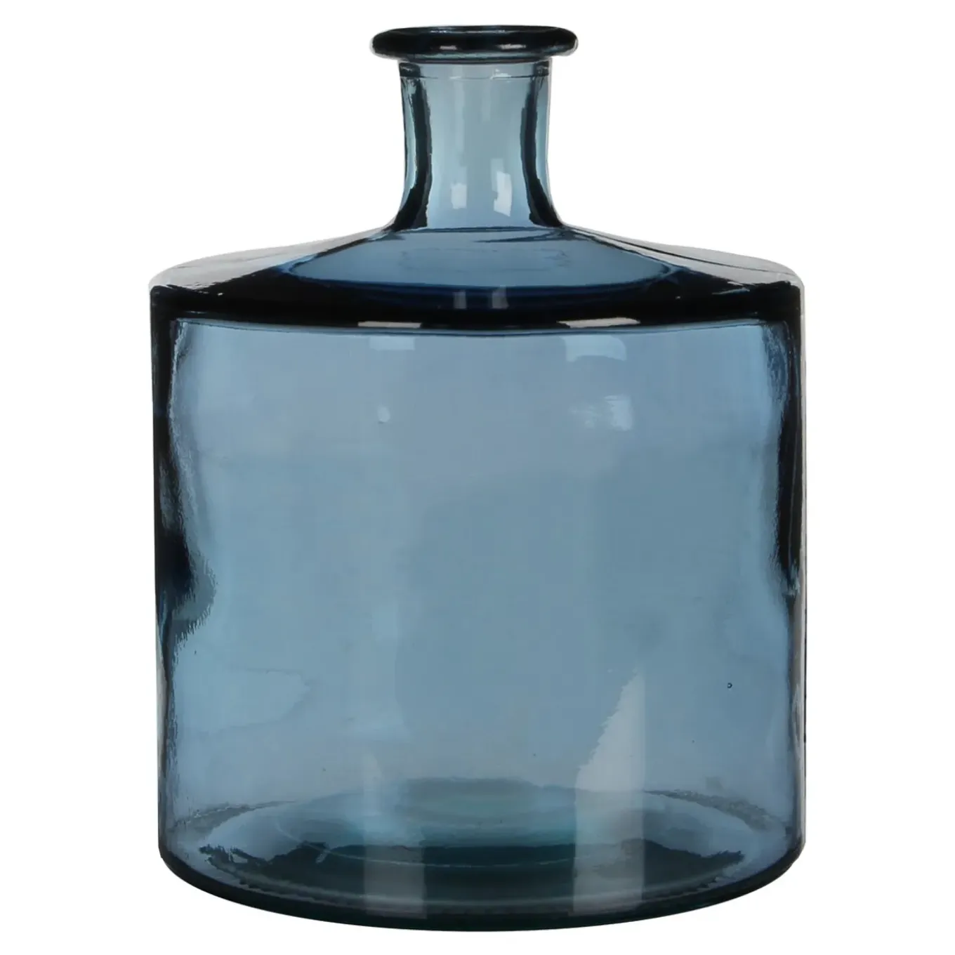 Mica Decorations Guan Fles Glas Blauw - H26xd21cm