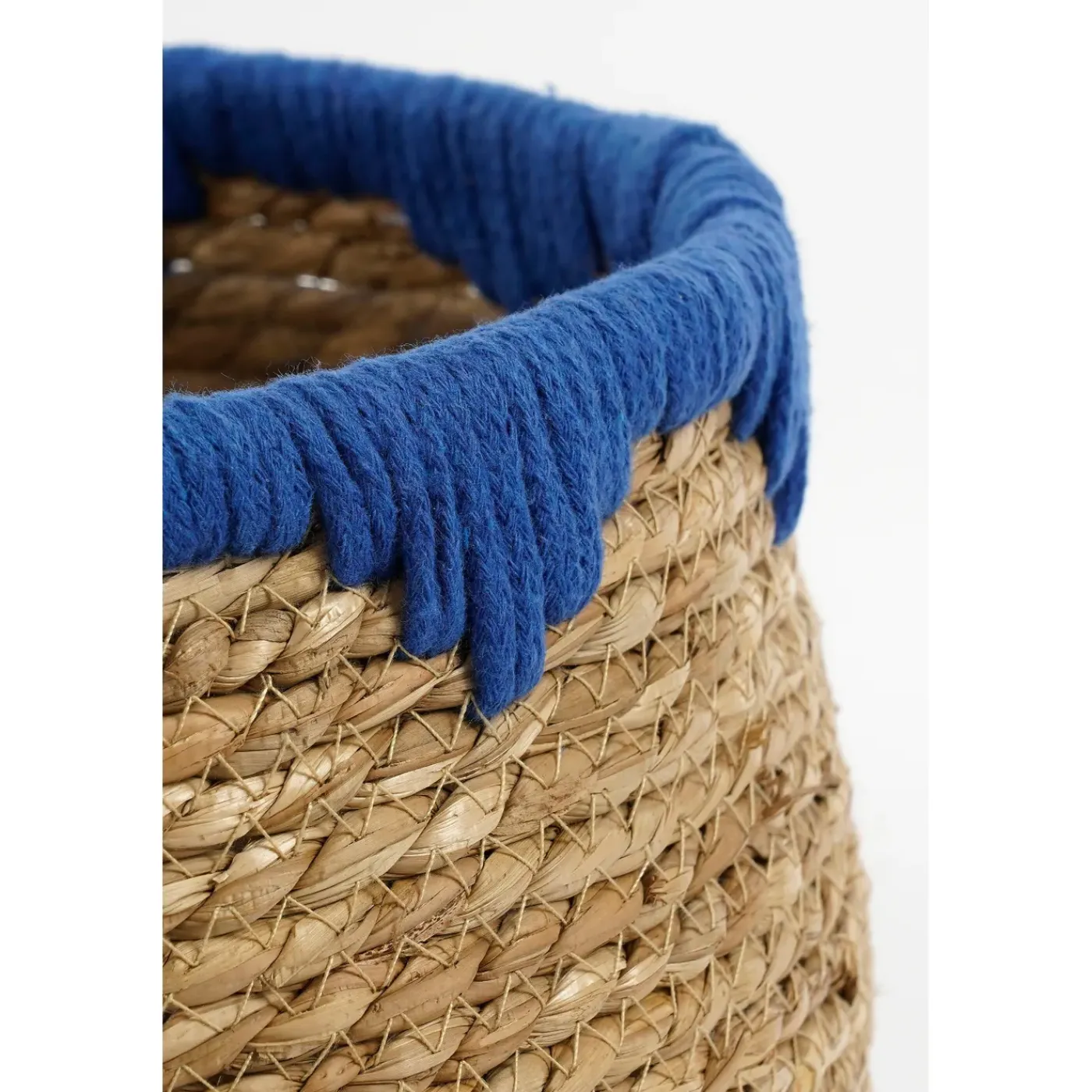 Mica Decorations Jorck Mand Rond Blauw Set Van 3 - H24xd26cm