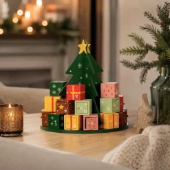 Mica Decorations Kerst Adventskalender 24 Vakjes H30xd27 -5cm