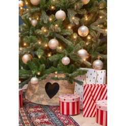 Mica Decorations Kerstboomrok Hart Creme - L50xb50xh26cm