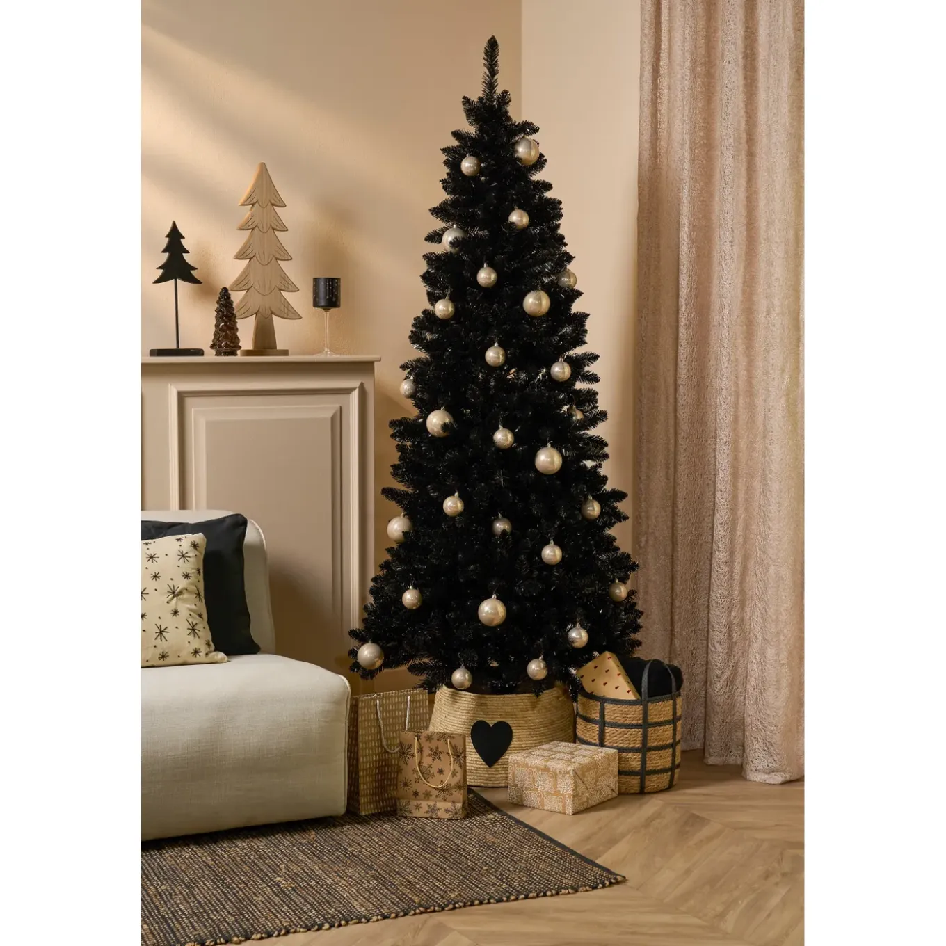 Mica Decorations Kerstboomrok Hart Creme - L50xb50xh26cm