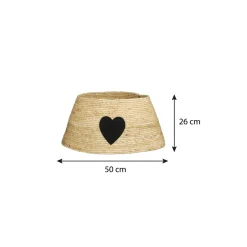Mica Decorations Kerstboomrok Hart Creme - L50xb50xh26cm