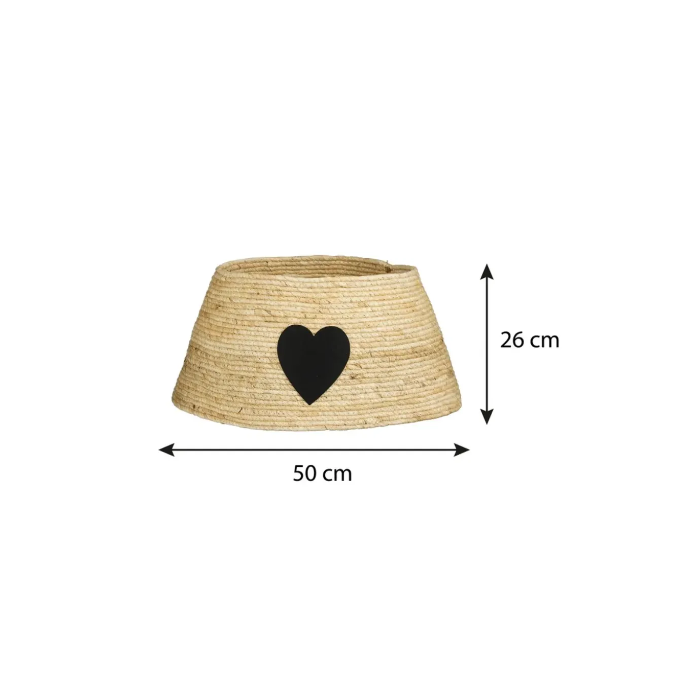 Mica Decorations Kerstboomrok Hart Creme - L50xb50xh26cm