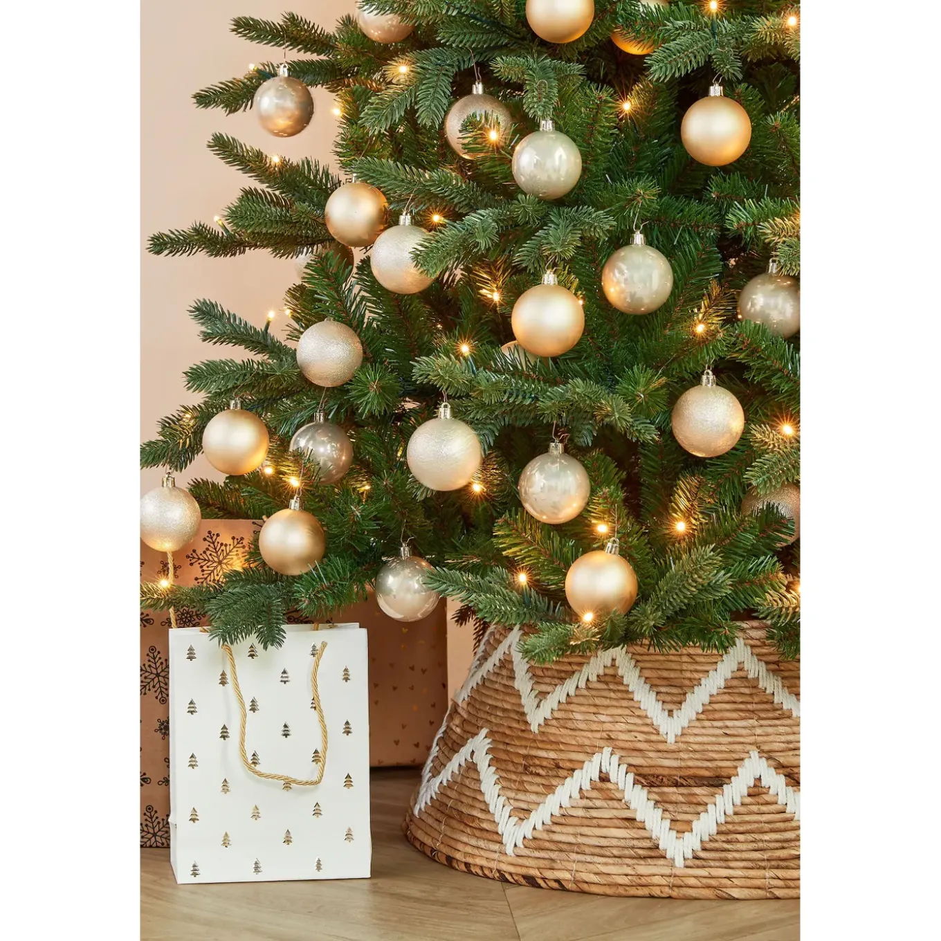 Mica Decorations Kerstboomrok - Bruin - H25cm - D60cm