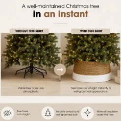 Mica Decorations Kerstboomrok Off White - H26cm - D58cm