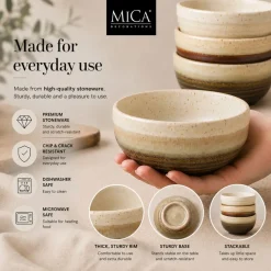 Mica Decorations Kommen Set 4 Stuks D11 X 5 -5 Cm