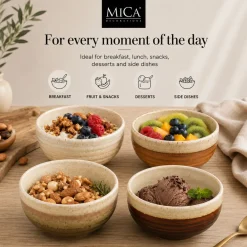 Mica Decorations Kommen Set 4 Stuks D11 X 5 -5 Cm
