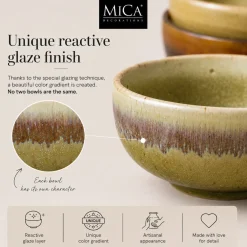 Mica Decorations Kommen Set 4 Stuks D11 X 5 -5 Cm