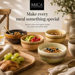 Mica Decorations Kommen Set 4 Stuks D11 X 5 -5 Cm