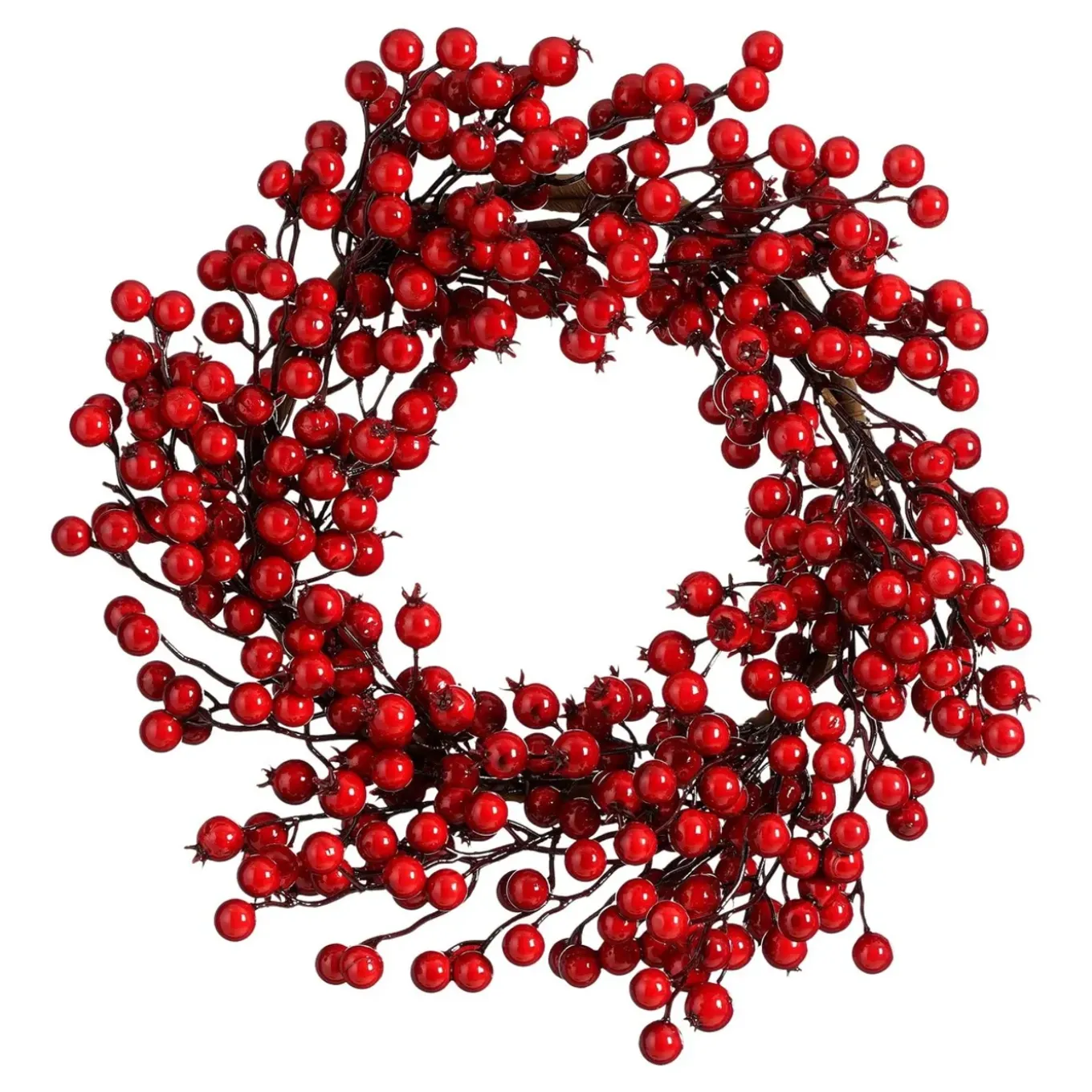 Mica Decorations Krans Bessen Rood - H10xd40cm