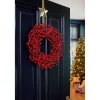 Mica Decorations Krans Bessen Rood - H10xd50cm