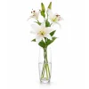 Mica Decorations Kunstbloem Lily Stargazer Valley - H75 Cm - Wit