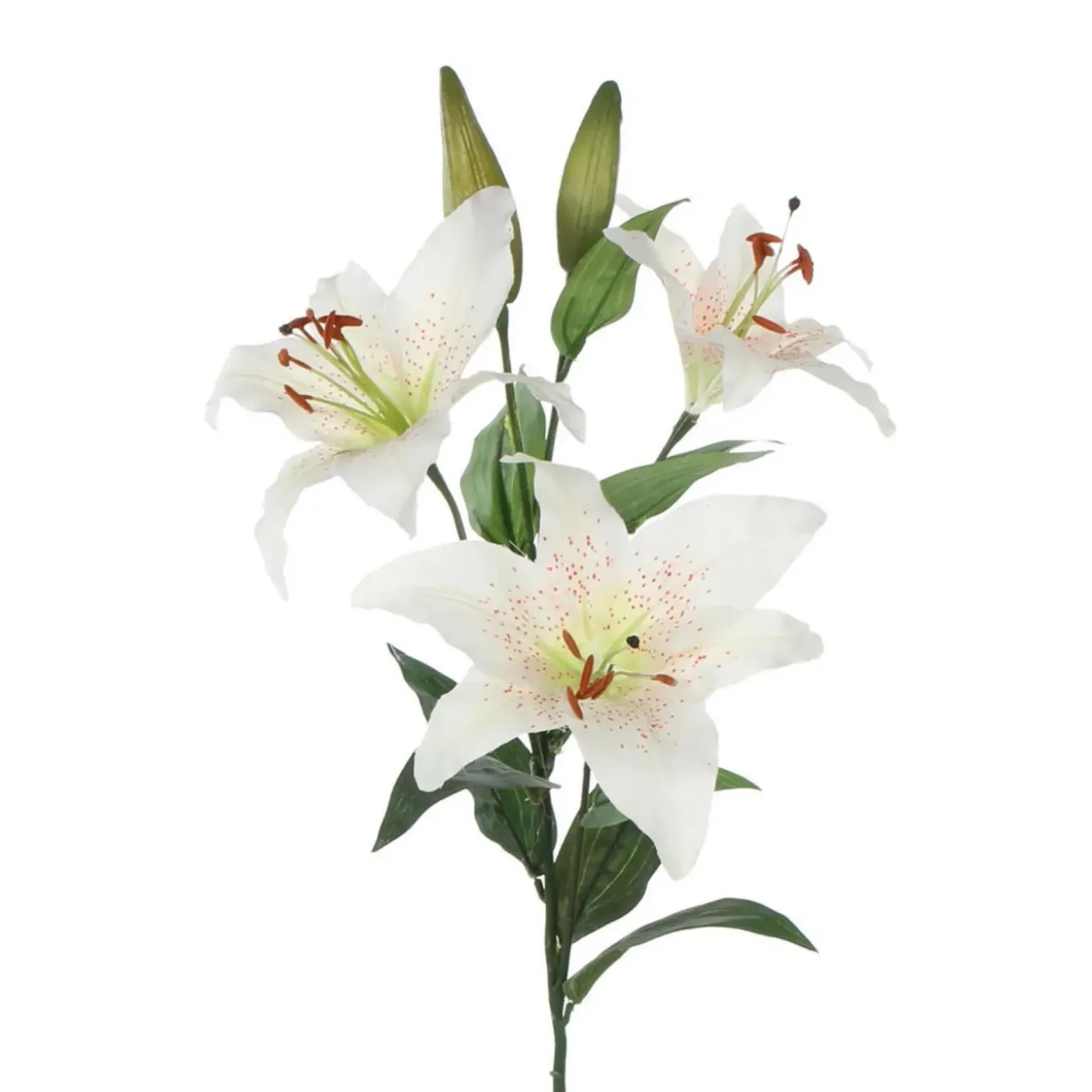 Mica Decorations Kunstbloem Lily Stargazer Valley - H75 Cm - Wit