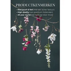 Mica Decorations Kunstbloem Lily Stargazer Valley - H75 Cm - Wit