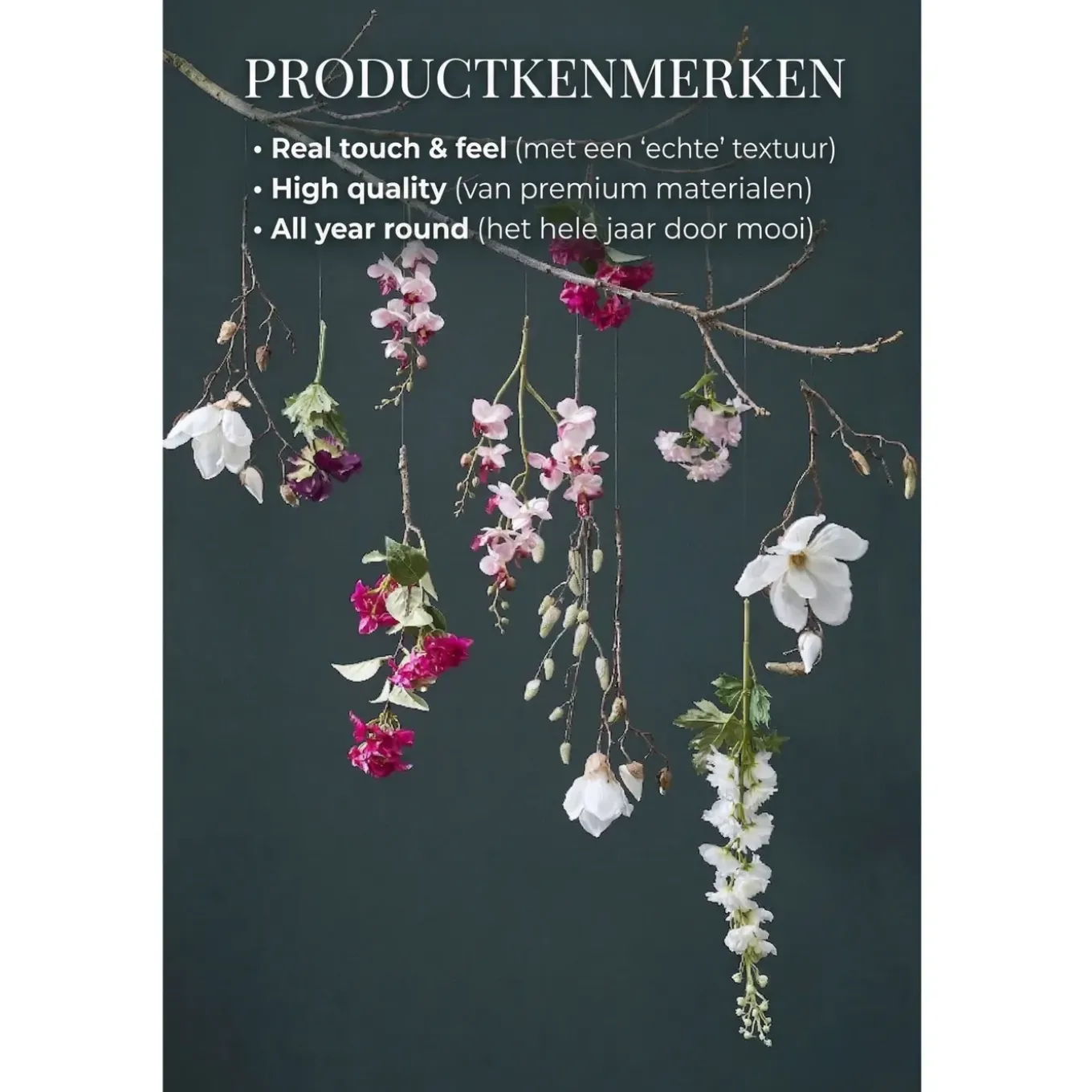 Mica Decorations Kunstbloem Lily Stargazer Valley - H75 Cm - Wit