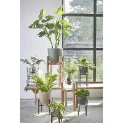 Mica Decorations Kunstplant Monstera/gatenplant - Groen - 100 Cm