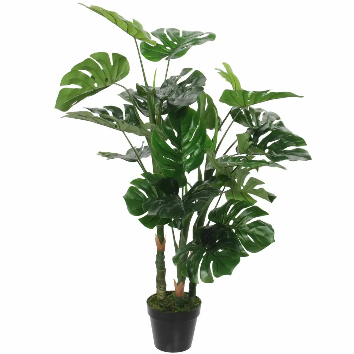 Mica Decorations Kunstplant Monstera/gatenplant - Groen - 100 Cm