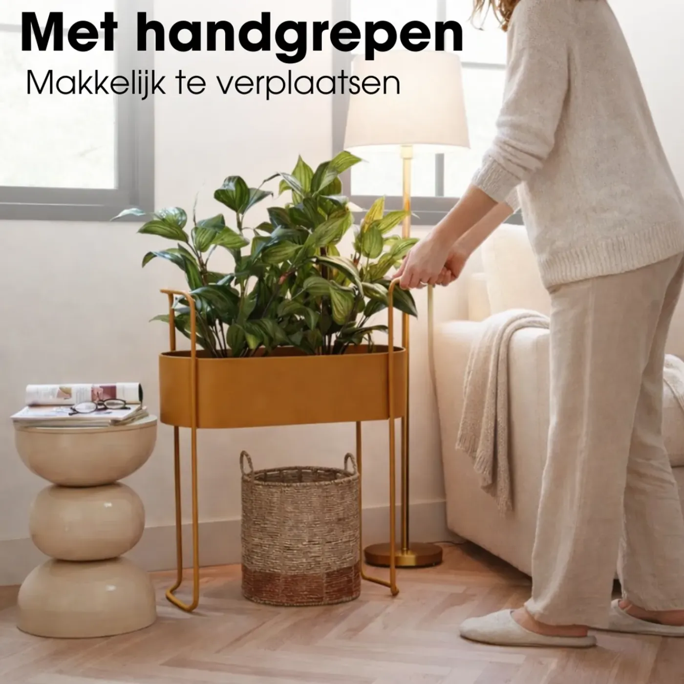 Mica Decorations Moritz Plantenstandaard – Bruin