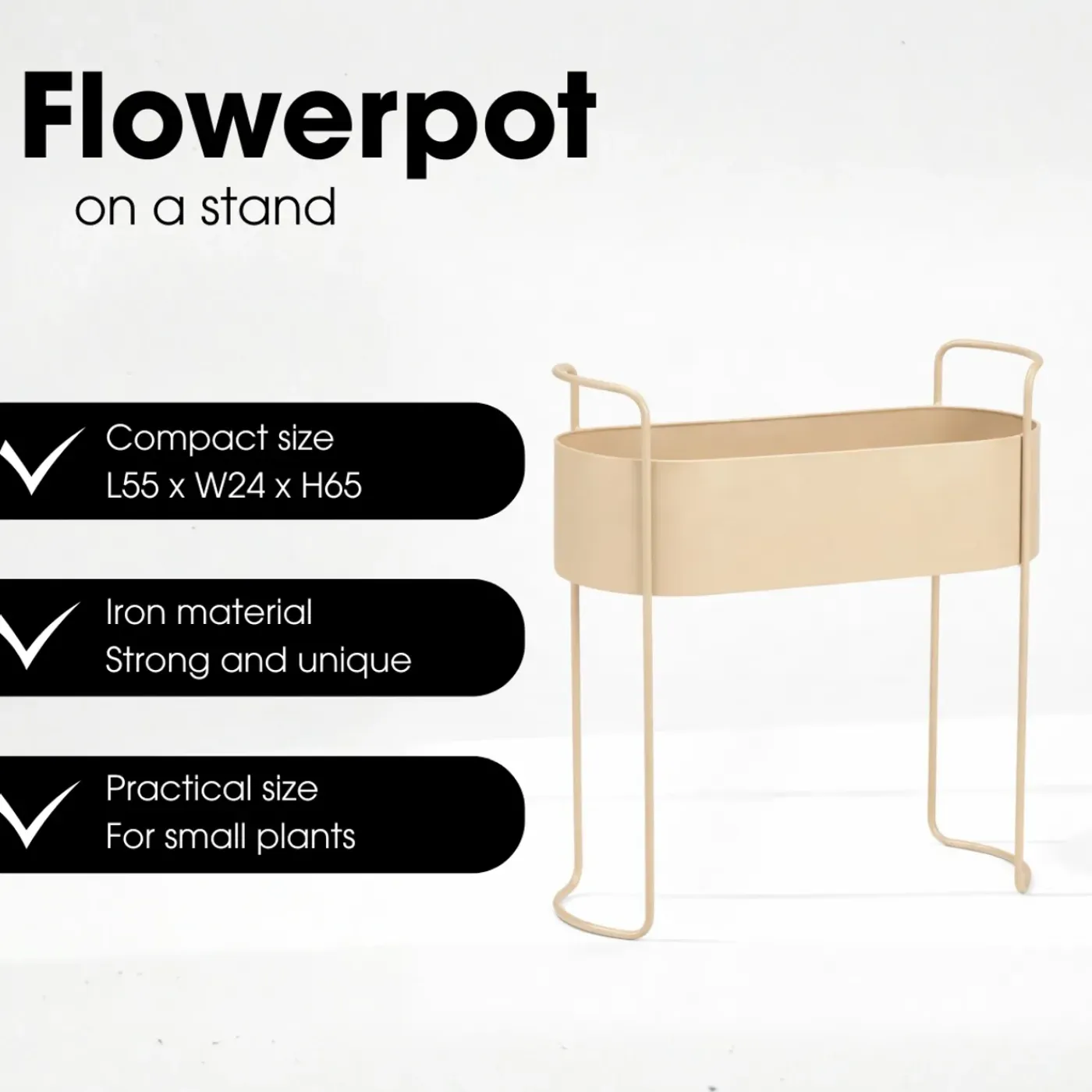 Mica Decorations Moritz Plantenstandaard – Beige