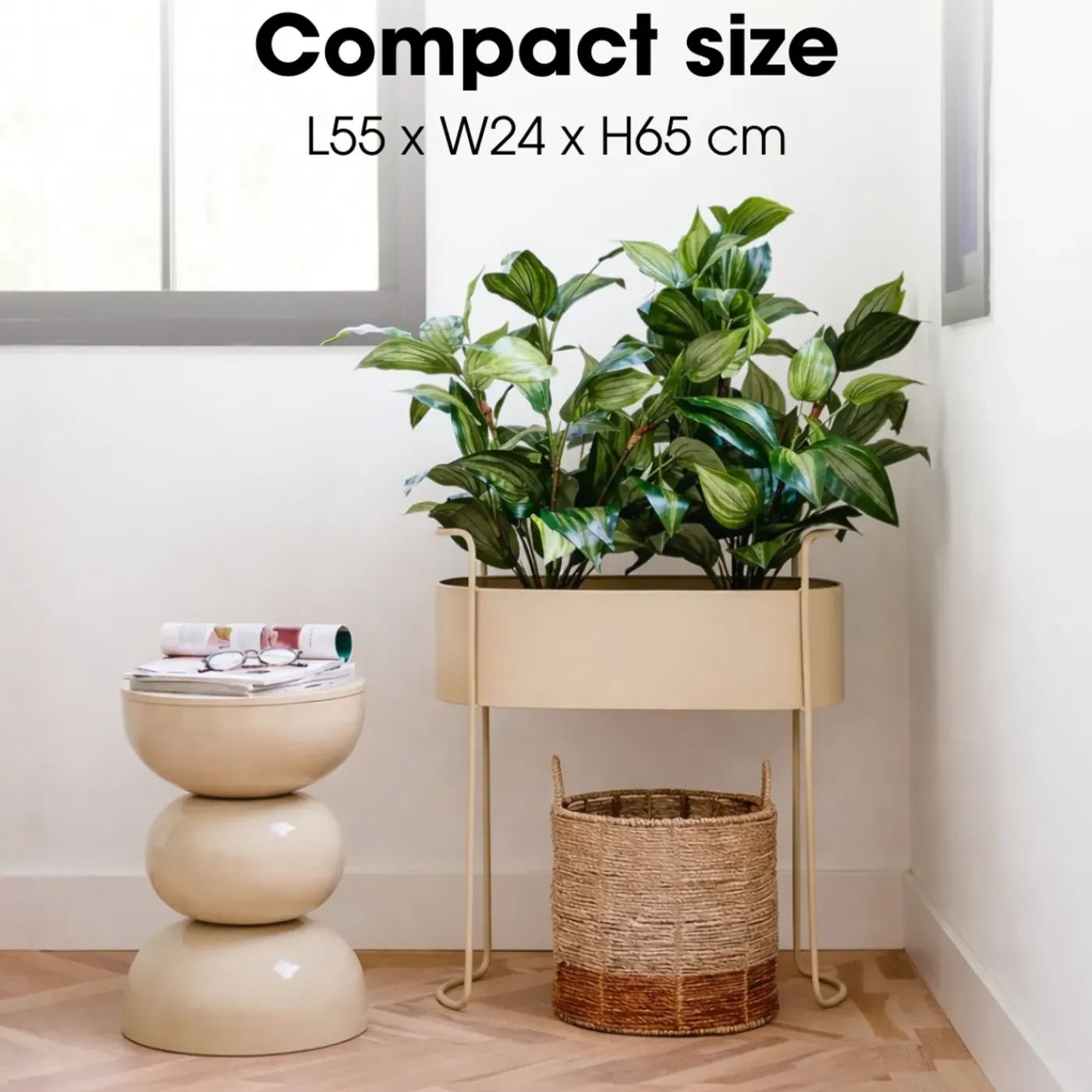 Mica Decorations Moritz Plantenstandaard – Beige
