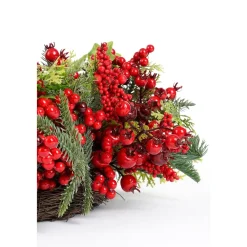 Mica Decorations Norah Krans Rood - H13xd50cm