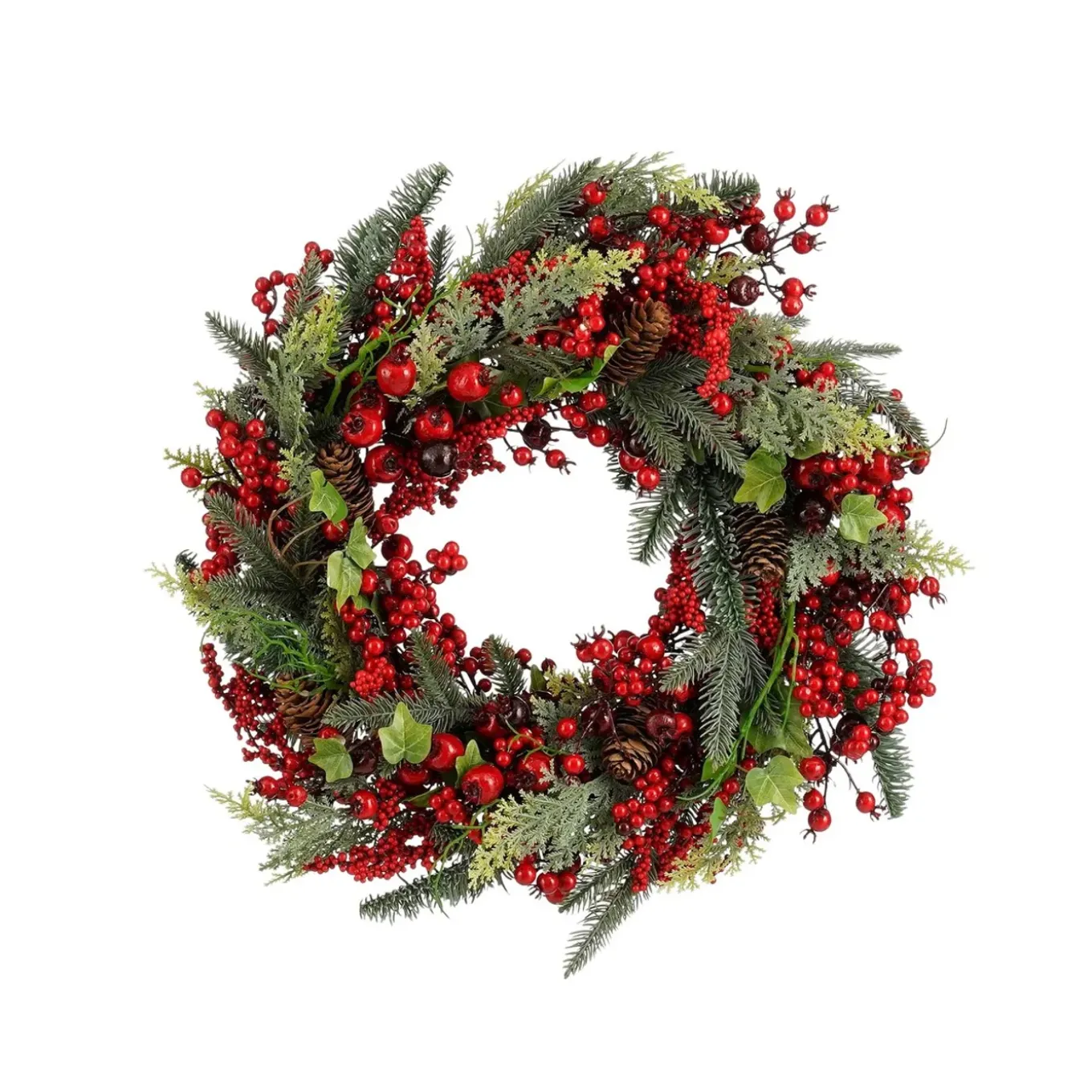 Mica Decorations Norah Krans Rood - H13xd50cm
