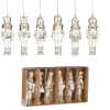 Mica Decorations Ornament Notenkraker Goud 6 Stuks - L4xw2xh10 -5cm