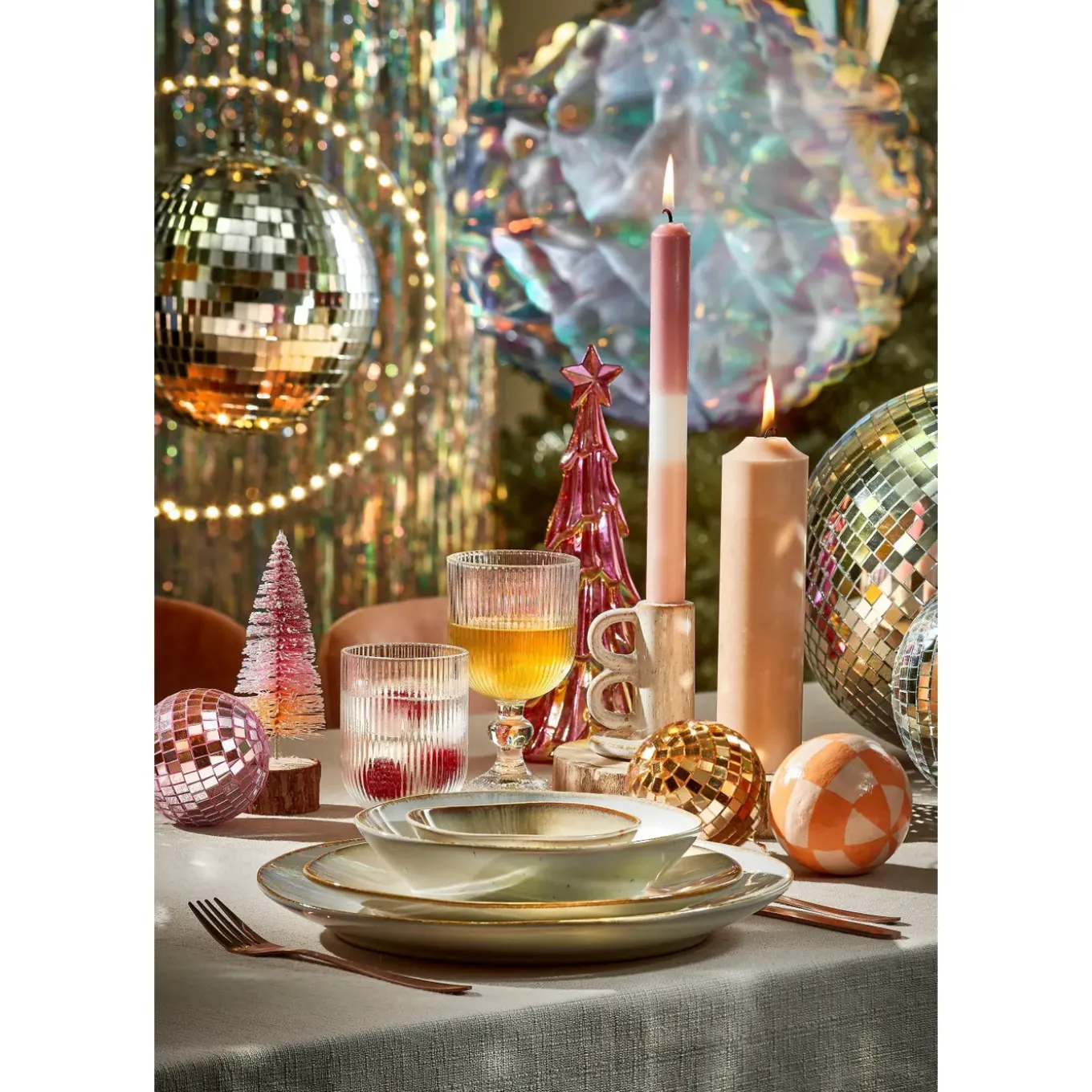 Mica Decorations Ornament Spiegel Bal Zilver - D25cm