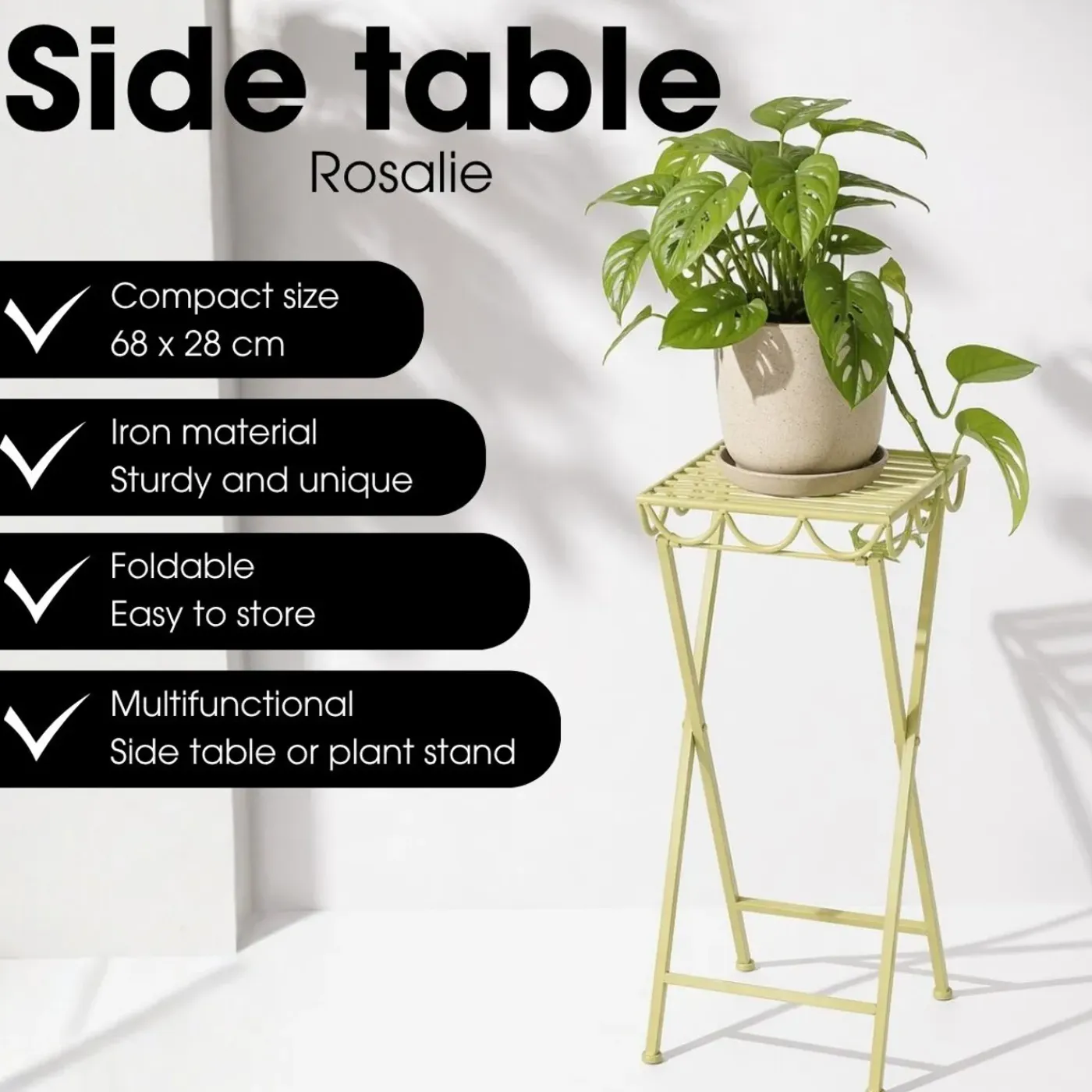 Mica Decorations Rosalie Plantentafel 68 X 28cm Lichtgroen