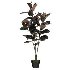 Mica Decorations Rubberplant H120 X D80 Cm Rood