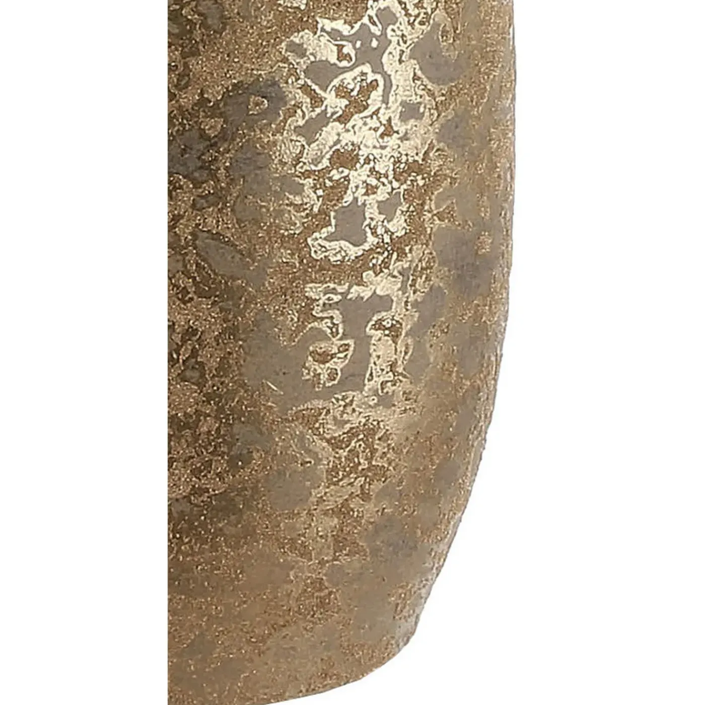 Mica Decorations Vaas - Keramiek Flakes Motief Goud - 17 X 35 Cm